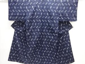 絣柄織出し手織り紬着物